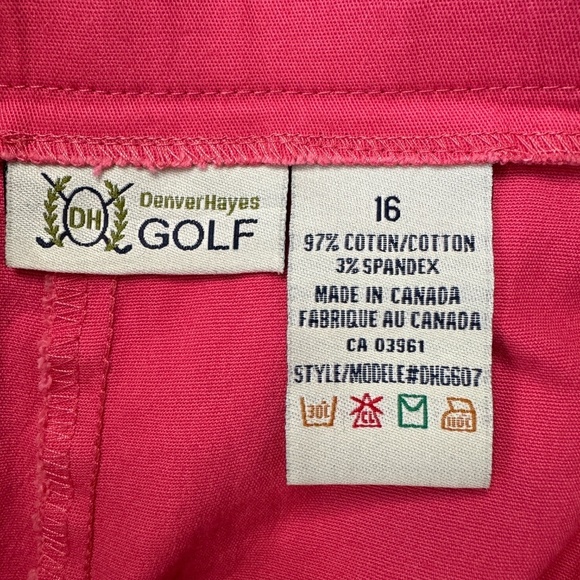 VINTAGE Denver Hayes GOLF Women's Activewear Golf‎ Shorts Pink 16 Comfort Waist - Picture 6 of 12